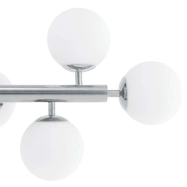 Wisząca LAMPA modernistyczna CUMULUS 10751143 Kaspa metalowa OPRAWA szklane kule balls ZWIS molekuły chrom białe