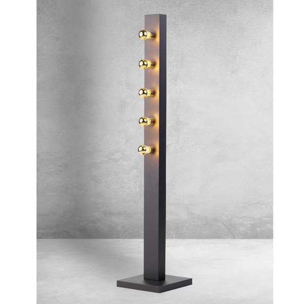 Stojąca lampa podłogowa Phoenix MZ5021 Milagro belka czarny złoty