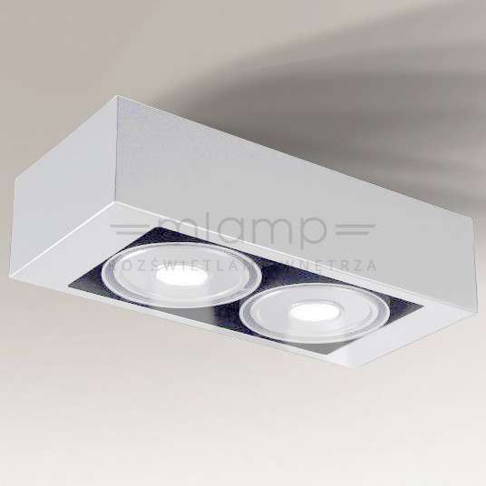 Natynkowa LAMPA sufitowa KOGA IL 7199 Shilo regulowana OPRAWA prostokątna LED 20W 3000K spot metalowy biały