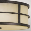 LAMPA sufitowa FE-FUSION-F Elstead FEISS okrągła OPRAWA metalowy plafon brąz biały