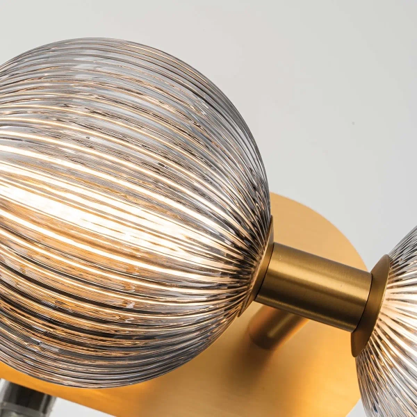 Kulista lampa ścienna Palmas QN-PALMAS-3W-BG LED 27W 3000K IP44 złota