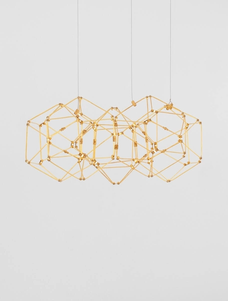 Lampa wisząca ASIS LE42727 LED 21.6W 3000K geometryczny wzór złota