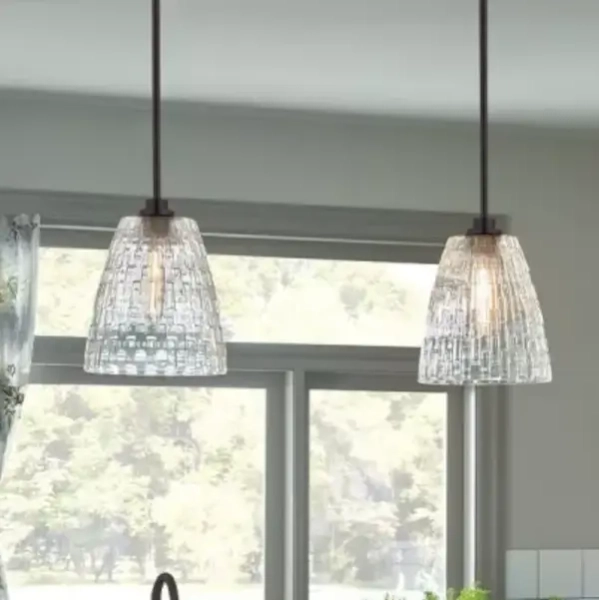 Szklana wisząca lampa Windsor 1xE27 czarna do salonu przezroczysta fasetowana ELS- WINDSOR-P-BLK