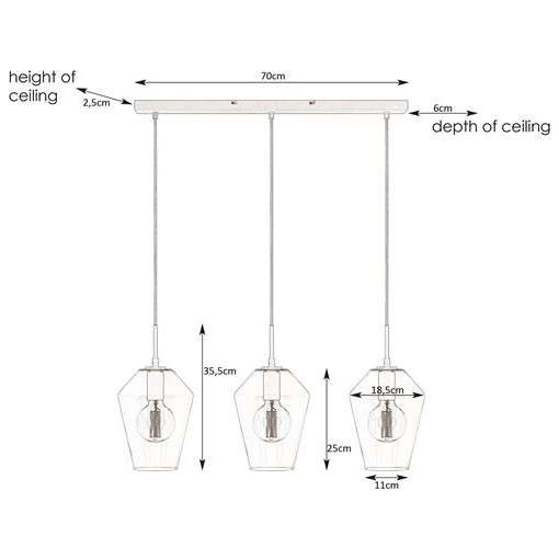 LAMPA wisząca RETRO 107132 Markslojd metalowa OPRAWA listwa ZWIS szklany przydymiony