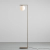 Stojąca lampa kulista ZAC 1038A17_1 szklana metalowa biała beżowa