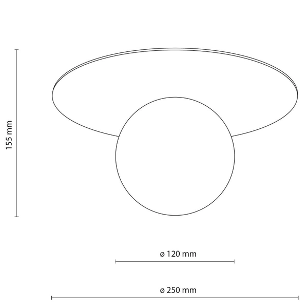 Lampa nasufitowa Pixi 10228 do gabinetu kula bubble dysk plate różowa biała