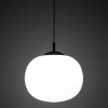Wisząca lampa sypialniana VIBE 4804 szklana kula czarny biały