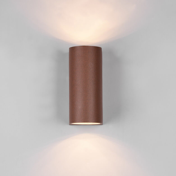 Elewacyjna lampa ścienna ORVIE DL224204260 góra-dół IP44 rdzawa