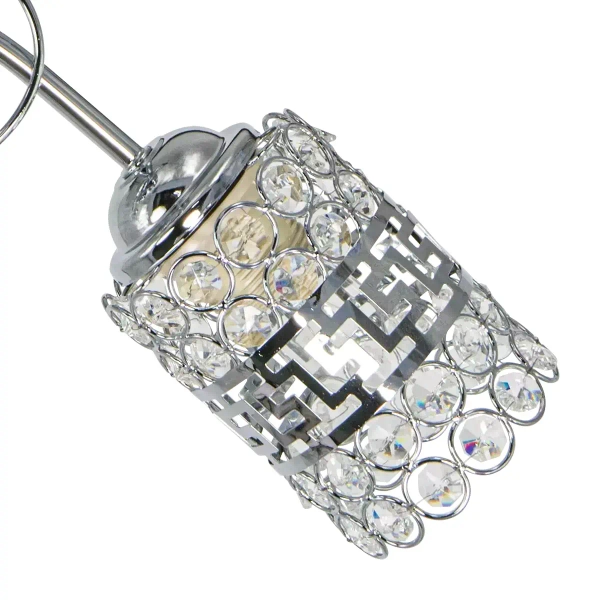 Kryształowy żyrandol salonowy 8085/2 8C zdobienia chrom