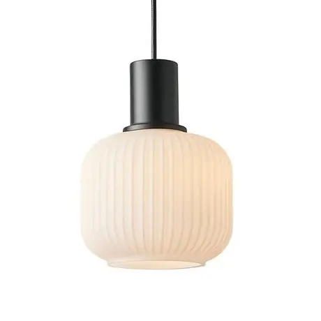 Szklana lampa wisząca Milford 2412613003 nad stół czarny