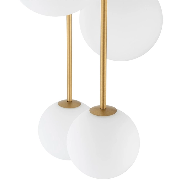 Lampa wisząca okrągła kaskada Karo 10934 Nowodvorski kule złota biała