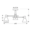 Sufitowa lampa LESS 33-70975 industrialna sticks regulowany czarny