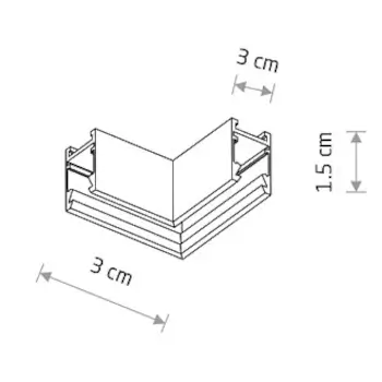 Łącznik L narożny do szyn 1-obwodowych 11727 biały