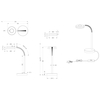Biurkowa lampka na peszlu RENNES R52411106 LED 4W 3000K chrom