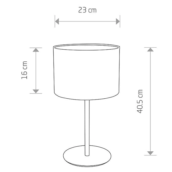 Lampka nocna abażurowa Alice 9090 Nowodvorski okrągła z tkaniny szara