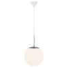 Lampa wisząca salonowa CAFE 39573001 szklana kula biały srebrny