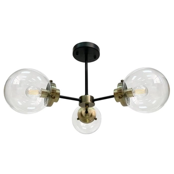 Loftowa LAMPA sufitowa LENS 33-01290 Candellux retro plafon do sypialni kule balls czarne patyna