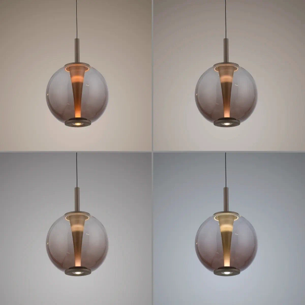 Opuszczana lampa wisząca PURE INFINITY brązowa 2220-97 1xLED 10W 2200-5000K na pilot