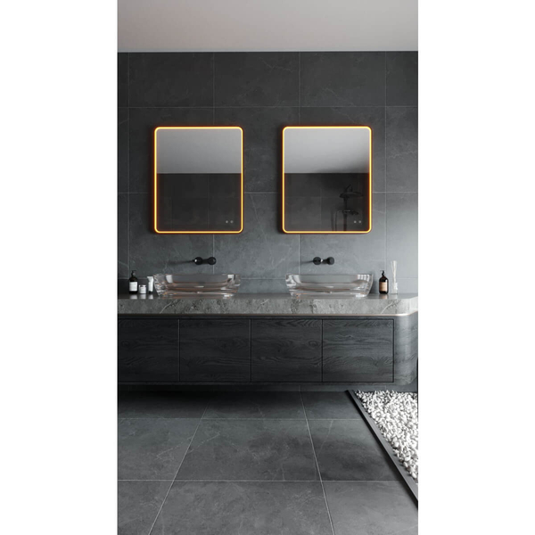 Podświetlane lustro MIRROR W0385 LED 29W 3000-5000K IP44 miedziane