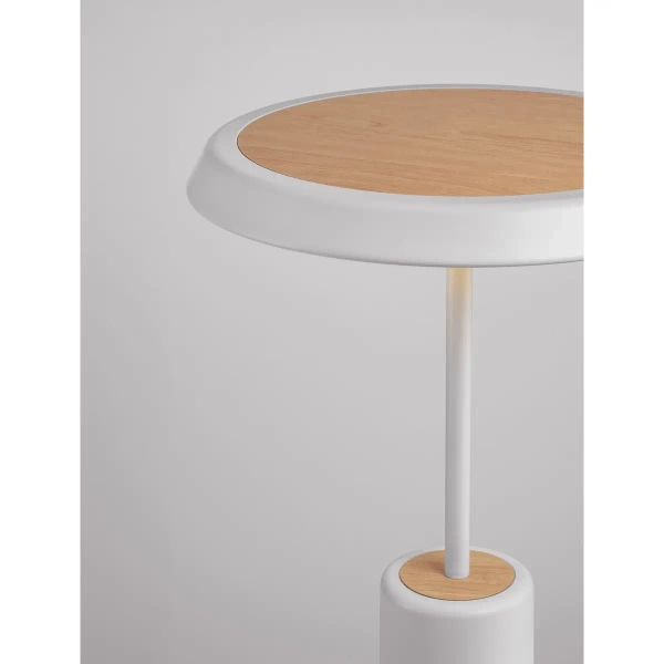Lampka nocna do sypialni FOVENTO LE45444 LED 17W 3000K grzybek biały