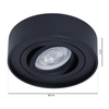 Podstropowa LAMPA oczko NUSA ML0022 metalowy wpust okrągły czarny