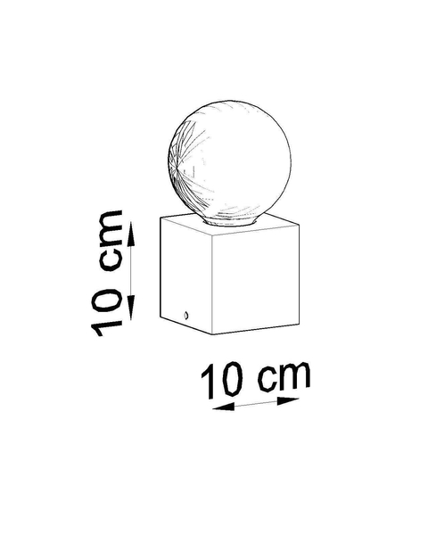 Stołowa LAMPKA ekologiczna SL.0677 stojąca LAMPA biurkowa drewniana kostka cube kwadratowa