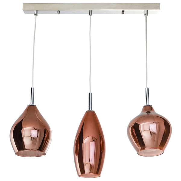 Lampa wisząca do jadalni Amber Milano AZ3078 Azzardo miedziana