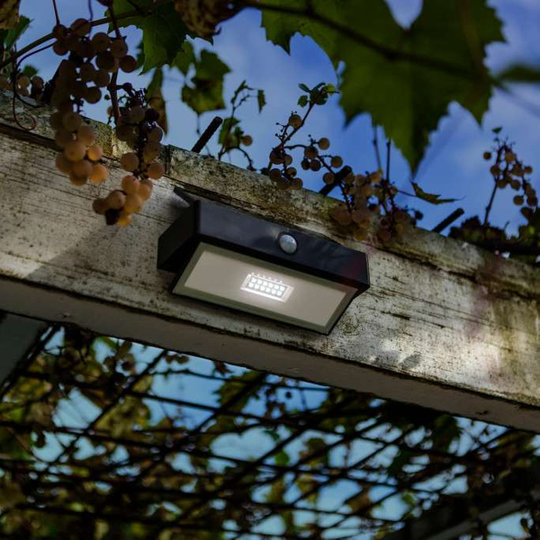 Zewnętrzna LAMPA solarna ARROW 6910601335 Lutec ogrodowa OPRAWA elewacyjna LED 2W 5000K outdoor IP44 szara