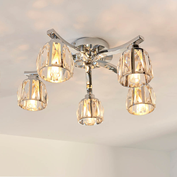 Sufitowa lampa wielopunktowa Ria 96454 IP44 chrom przezroczysty