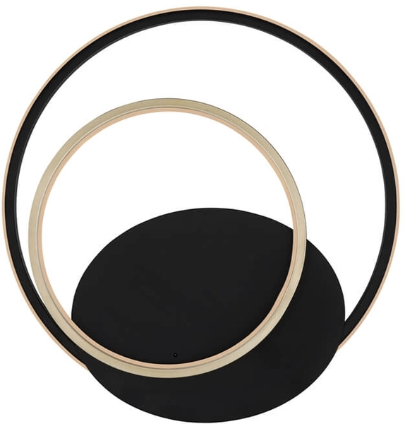 Lampa nasufitowa Rodan 48438-36 rings LED 36W czarne złote