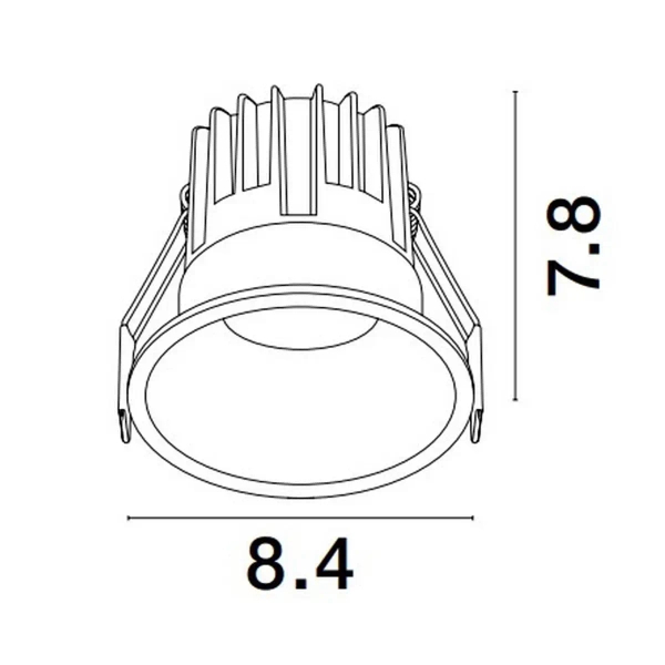 Wpuszczana sufitowa lampa ARAMIEL LE65107 LED 13W 3000K podtynkowa biała złota