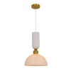 Wisząca lampa ryflowana Piega LP-939/1P L white szklana biała złota