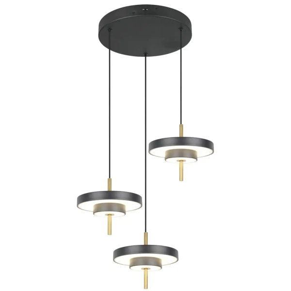 Potrójna zwisająca lampa Keaton 340230380 LED 10W 2300-4000K czarny