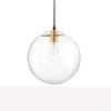 Skandynawska LAMPA wisząca UPATA LE41813 Luces Exclusivas szklana OPRAWA zwis kula przezroczysta