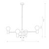 Wisząca LAMPA industrialna RADIUS 7931 Nowodvorski loftowa sufitowa sticks czarne