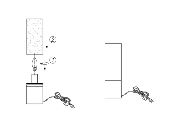 Biurkowa lampka Molo 108594 Markslojd tuba szklana betonowa biała