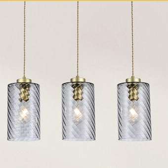 LAMPA wisząca SHEILA 5229 Rabalux szklana OPRAWA tuby ZWIS na listwie przydymiona złota