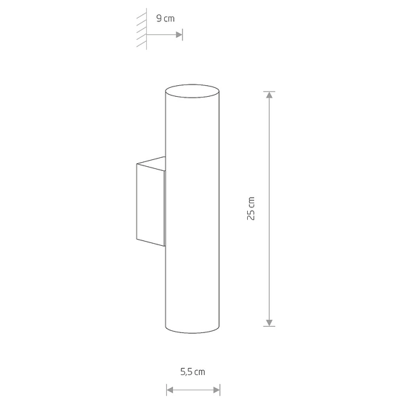 Loftowa LAMPA ścienna EYE WALL 8073 Nowodvorski metalowy kinkiet tuba do przedpokoju biały
