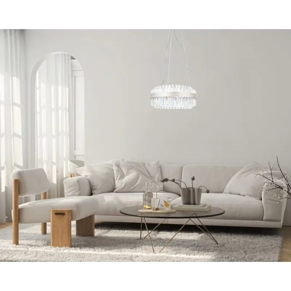 Lampa zwis Horna PND-34386-1-CH-CL LED 36W 3000K szampański przezroczysty