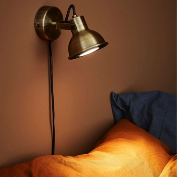 Regulowana LAMPA ścienna ROCCO 107853 Markslojd metalowa OPRAWA kinkiet reflektorek industrialny antyczny brąz