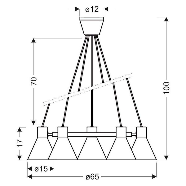 Lampa wisząca MORE 35-71163 industrialna zwis loftowy okrąg ring czarny