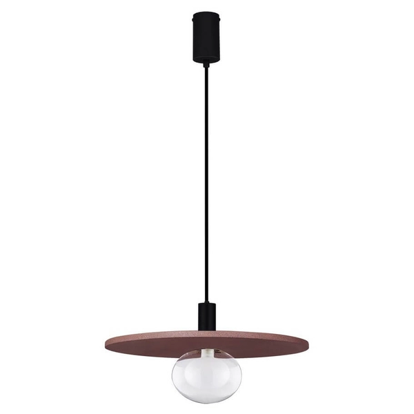 Kulista lampa wisząca ASUNTA LE44658 betonowa bordowo-brązowa