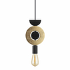 Wisząca lampa Drops 11180 do salonu okręgi złota czarna