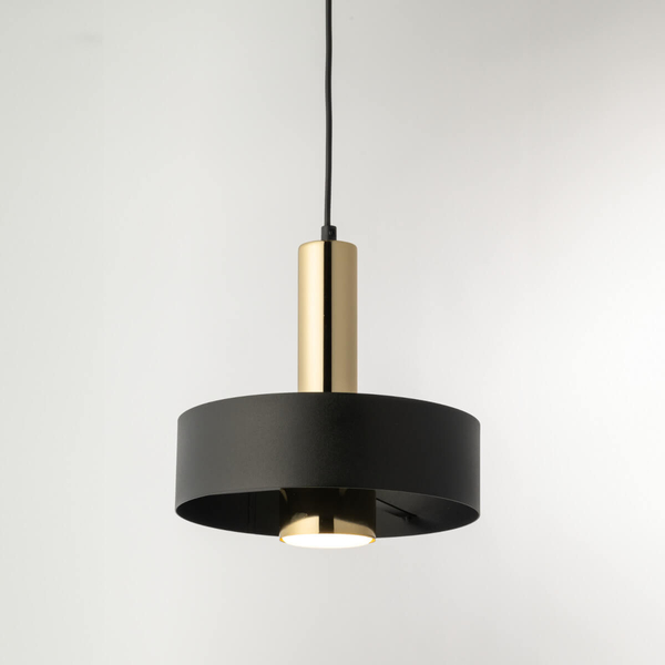 Zawieszana lampa Rif 40719 Sigma tuba metalowa czarna złota