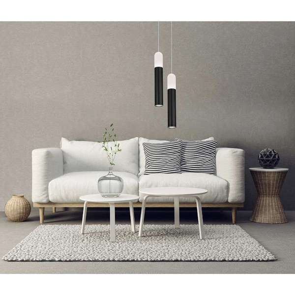 LAMPA wisząca FANO LP-8012/3P Light Prestige metalowa OPRAWA listwa LED 30W 3000K zwis tuby czarne białe