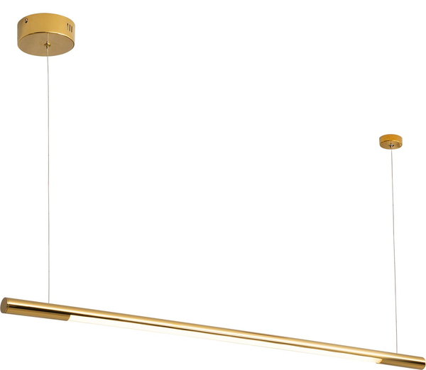 LAMPA wisząca ORGANIC P0356 Maxlight podłużna OPRAWA metalowy ZWIS listwa LED 16W 3000K belka złota