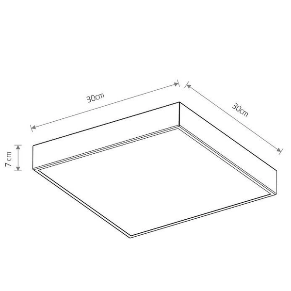 Kwadratowy plafon z czujnikiem ruchu Quad 10472 Nowodvorski do holu biały