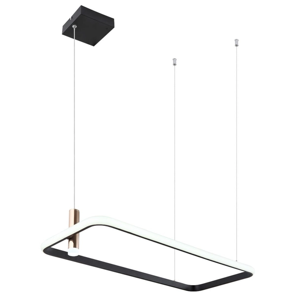 Lampa wisząca COCO 67301H prostokątna ramka LED 55W 2700-6000K zwis złoty