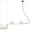 Wisząca lampa nad stół Kernio PND-357783-BRO+W Italux szklane kule mosiądz