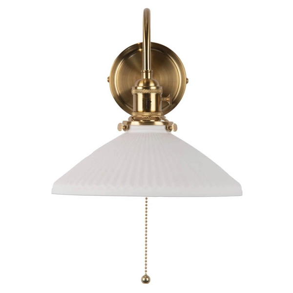 Ścienna lampa do sypialni Hadano HAD0740-10 ceramiczna mosiądz biały